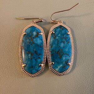 Kendra Scott - Elle Gold Drop Earrings in Bronze Veined Turquoise